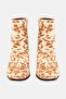 Women Medium Animal Print Zipper Closure Ankle Boots, Brown - 3