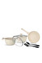 Essentials 7-Piece Off-White Granite Cookware Set | Non-Stick Pots and Pans Set | PR80971