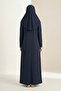 Practical Hijab Women's Prayer Dress M00802 Dark Blue - 5