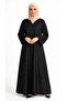 Black Abaya With handmade Circles at the bottom + head scarf