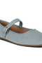 Women's Classic Denim Pin Buckle Ballerinas in Blue - 4