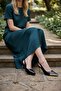 6cm Thin Heels, Closed Front, Open Back, Satin Look, Microfiber Women's Evening Dress Shoes