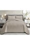 New Generation Nubuck Summer - Winter Modern Luxury Bedspread, Pollen, Anchor, Single, Stone