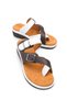Women's White Brown Orthopedic Flip-Flops with Cross Straps, Soft Sole, Anatomical Comfortable Daily Slippers