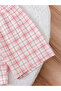 Girls Pink Checked Cotton Top and Shorts Pyjama Set - 5