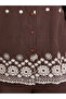 Women Brown Embroidered Shirt and Trousers Co-Ords - 3