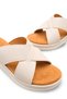 Women's Beige Cross-Strapped Orthopedic Soft Sole Anatomical Comfortable Daily Slippers - 5