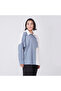 Blue & White Cotton Poplin Color Block Shirt - 3