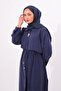 Cape Detailed Drawstring Waist Long Tunic Modest Wear Set 1183 – Form Series - 2