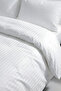 Single Cotton - Satin 210 Tc (83 Thread) Striped Duvet Cover Set White - 3