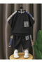 Boys Graphic Print T-Shirt and Shorts Set - 5