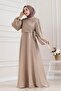 Side Tie Glittery Hijab Evening Dress-Vi̇zon