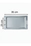 4-Person Stainless Steel Presentation Tray with White Handle, Stylish Presentation Serving Tray - 4