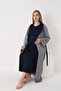 Plus Size Maternity Dressing Gown Set Beige Blue Gray XL XXL 3XL 4XL - 2