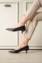 Black Women's Daily Short Heeled Stiletto Shoes Bp20Ms03A - 6