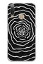 General Mobile Gm 10 Compatible Black and White Star Pattern Transparent Phone Case
