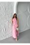 Women's Maxi Length Ruffle Detailed Multi-Sifon Dress