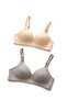 Training Bra Without Underwire Soft Bra Skin-Grey 2-Piece - 2
