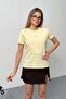Women's 100% Cotton T-Shirt with Key Accessory Yellow - 26Y 26515 - 4