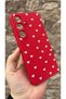 Samsung Galaxy A16 Compatible Mini White Heart Patterned Silicone Shock Absorbing Classic Protected Rubber Case - 3