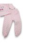 Baby Girl 100% Cotton 3-Piece Bodysuit Set with Cat and Heart Detail, Hat and Gloves - 6