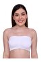 Women's Strapless Seamless Padded Bandeau Tube Top Bra, Removable Pads, Size S to 2XL
