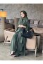 Asymmetrical Cut Piece Asel Suit-Khaki - 5