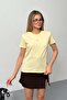 Women's 100% Cotton T-Shirt with Key Accessory Yellow - 26Y 26515