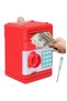 Electronic Money Bank for Kids - Password Lock, Auto Cash Scroll, ATM-Style Piggy Bank (Red)
