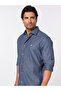 The Graphite Line Dark Grey Striped Cotton Shirt Slim Fit - 4