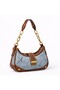 Bk34022 Women's Shoulder Bag with Denim Details and Chain Strap - 3