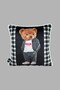 Cushion Cover 45X45 cm Teddy Bear Patterned – Babyface Fabric with White Piping and Hidden Zipper - 5