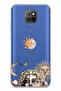 General Mobile Gm 20 Compatible Sun and Moon 777 Patterned Transparent Phone Case
