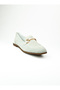 4059 White Leather Suede Women's Ballerinas