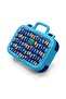 Kids Navy Blue Neon Yellow Monster Patterned Stainless Steel Lunch Box 39242