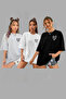 3-Pack Women's Small Heart Printed Oversize Tshirt - 2