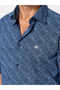 The Inkline Navy Printed Twill Shirt Comfort Fit - 2