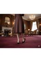 (Ayem) Closed Toe Buckle Detailed Short Thick Heeled Women's Shoes Black - 4