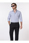 The Mariner White and Navy Poplin Check Shirt Slim Fit - 5