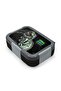 Kids Dark Green Black Dinosaur Patterned Stainless Steel Lunch Box 39241 - 2