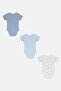 Toddlers Boy 3 Pieces Graphic Print Short Sleeve Bodysuit, Multicolor - 3
