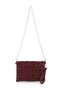 Star Stitched Clutch Star Faux Leather Women's Bag Burgundy