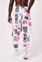 Japanese Design Unisex Ethnic Patterned Loose Bohemian Shalwar with Elastic Waist and Cuffs and Pockets - 6