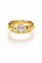 Gold Color Stainless Steel Adjustable Ring with Stone - 2
