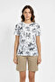 White Dinosaur Pattern T-Shirt – Regular Fit, Crew Neck, Digital Print Cotton T-Shirt - 2