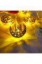 زينة رمضان وعيد الفطر - حبل إضاءة ذهبي بتصميم هلال ومسجد، بطول 2 متر (10 مصابيح)، يعمل بالبطارية - 5