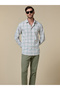 The Sage Check Green Cotton Checks Shirt Comfort Fit - 7