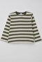 Baby Boy Long Sleeve T-Shirt with Placket Stripes 9 Months-3 Years, Khaki Green