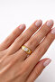 Gold Color Stainless Steel Adjustable Ring with Stone
