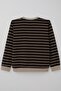 Boy's Sweatshirt with Arma Detail and Stripes, Ages 4-8, Dark Brown - 2